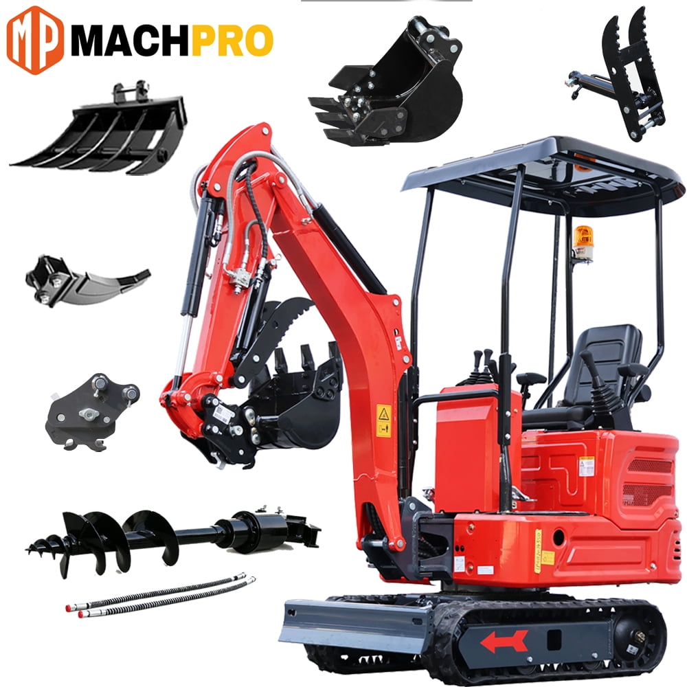 MachPro 1.4 Ton Mini Excavator KUBOTA EPA Diesel Pilot System ,Mini Digger with Attachments115 Swing Boom(90% Pre-Assembled) - Greg Smith Equipment Sales