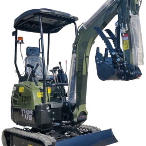 TYPHON Terror XVIII Mini Excavator, 4,000 lb Rubber Track, Kubota D902 Diesel Engine