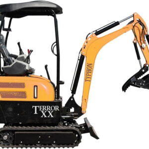 4,000 lb TYPHON Terror XX Mini Excavator Rubber Track with Kubota D902 Diesel Engine