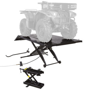 Black Widow Extra-Wide Pneumatic ATV Lift Table — 1000-Lb. Capacity, 33in. Max Lift, Steel, Model# BW-1000A-XW-ATV