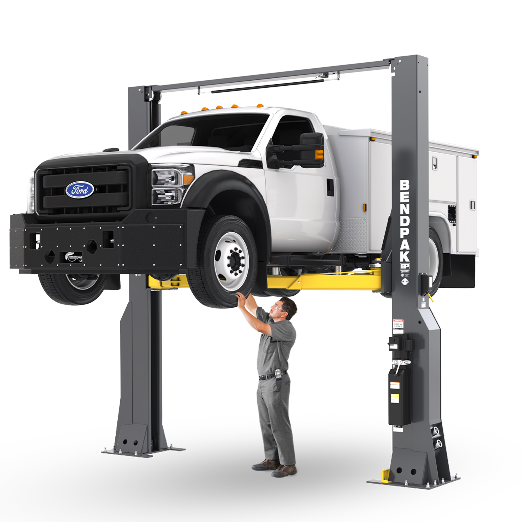 BendPak, 20000lb Capacity Clearfloor High-Rise Heavy-Duty, Capacity 20000 lb, Max. Rise 6.9 ft, Horsepower 5 HP, Model# 20AP - Greg Smith Equipment Sales