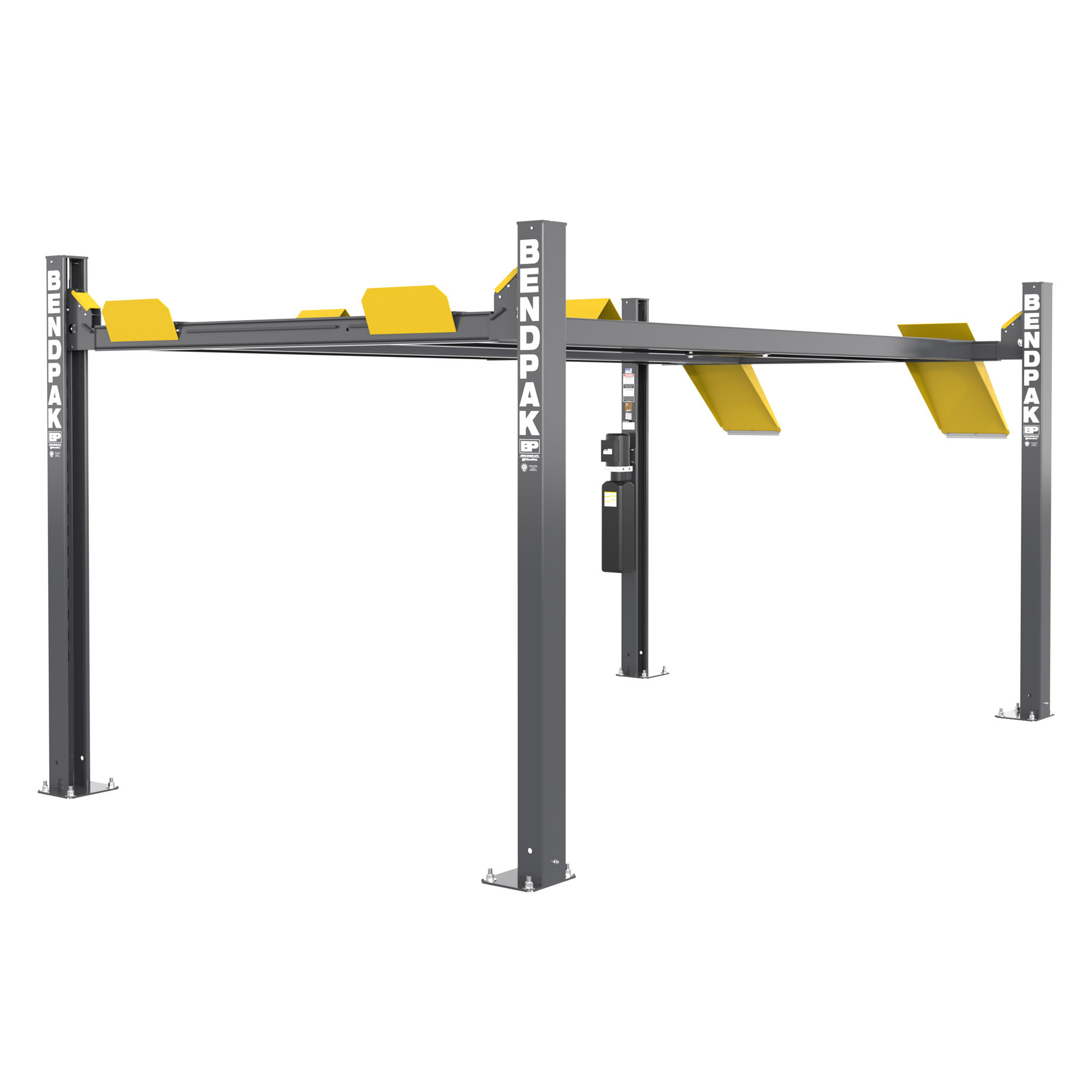 BendPak, Four-Post Lift Extra-Wide 9000lb.Capacity, Capacity 9000 lb, Max. Rise 7 ft, Horsepower 3 HP, Model# HD-9EWT - Greg Smith Equipment Sales