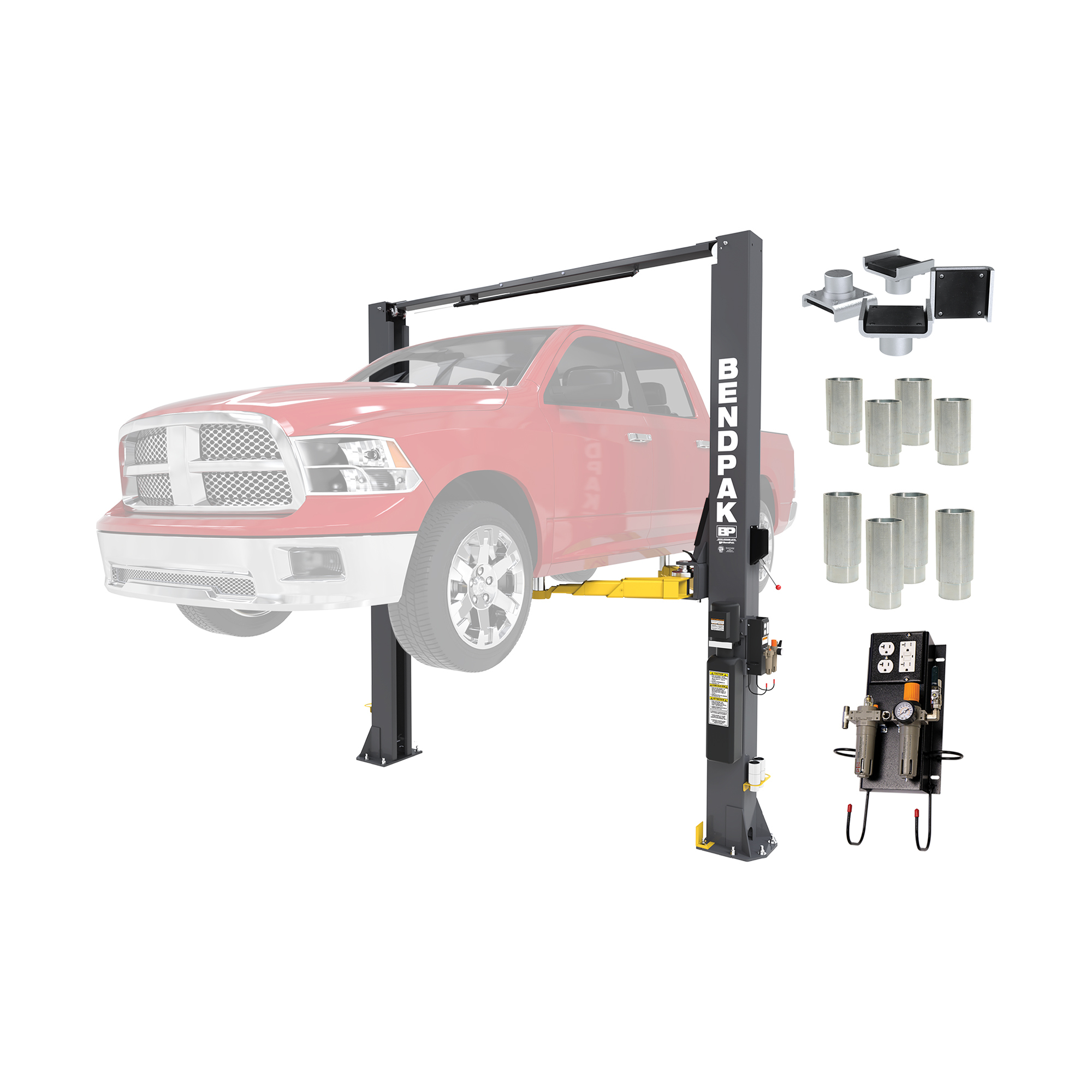 BendPak, 10000lb.Cap, Adjustable Width With Accessories, Capacity 10000 lb, Max. Rise 6 ft, Horsepower 3 HP, Model# 10AP_PRO_Package - Greg Smith Equipment Sales