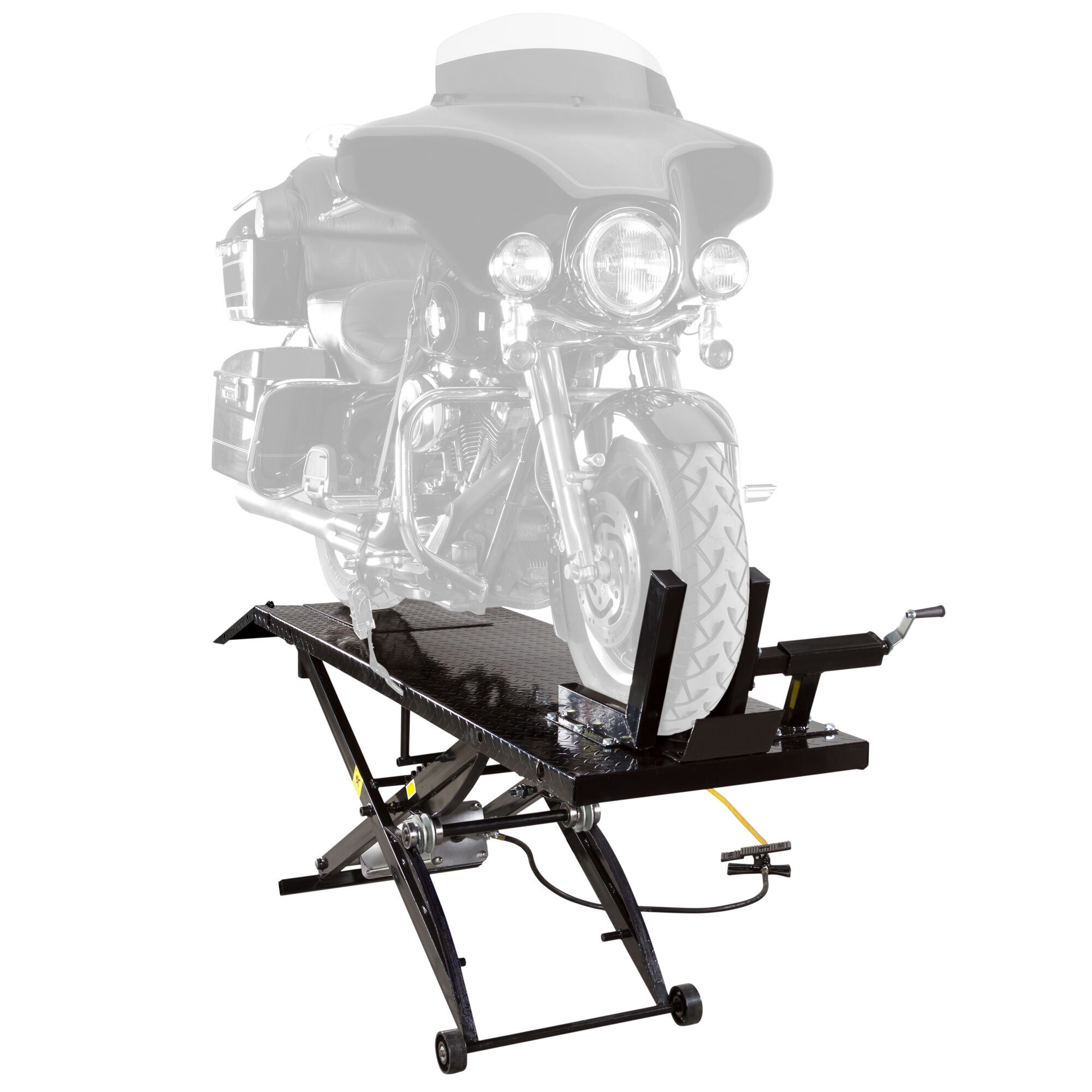 Black Widow, Pneumatic Motorcycle Lift Table - 1000 lb. Capacity, Capacity 1000 lb, Max. Lift Range 33 in, Material Steel, Model# BW-1000A - Greg Smith Equipment Sales
