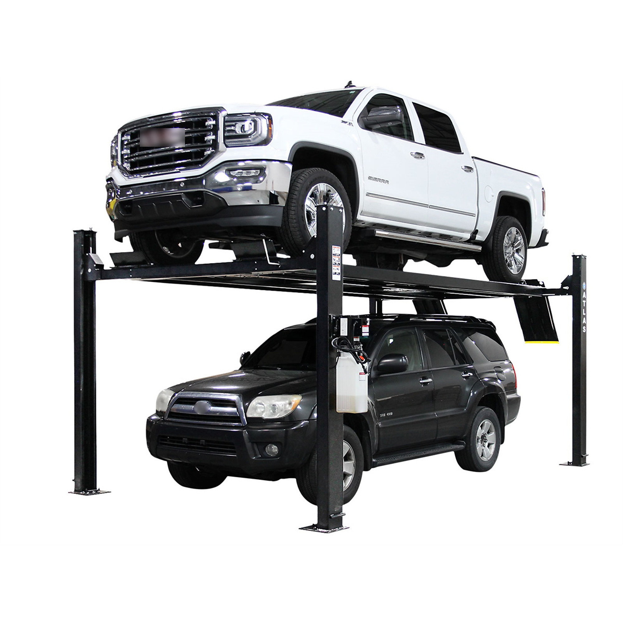 Atlas Automotive Equipment Apex9 4-Post Vehicle Storage Lift — 10ft. Minimum Ceiling Height, 9,000-Lb. Capacity, ALI Certified, Portable, Single Point Lock Release, Model# ATEAPEX9-FPD - Greg Smith Equipment Sales