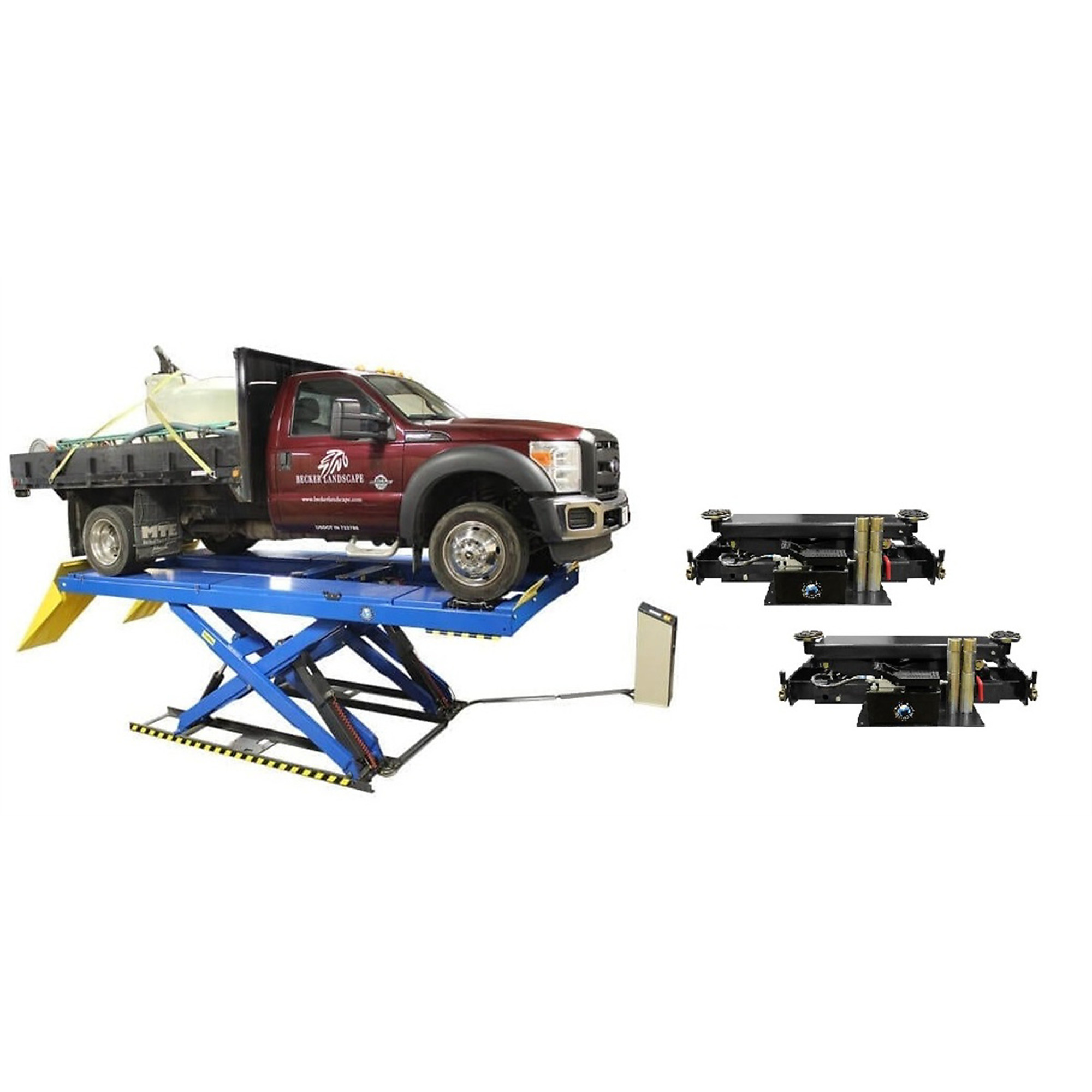 Atlas Automotive Equipment PX16A Scissor Alignment Lift and RJ8 Rolling Jacks Combo, Model# ATEATPK-PX16ACF-COMBO-FPD - Greg Smith Equipment Sales