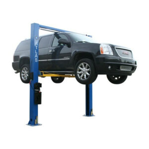 Atlas Automotive Equipment 2-Post Vehicle Overhead Lift — 11ft. 9in. Minimum Ceiling Height, 9,000lb Capacity, Clear Floor, 11ft. 10in. Height, 3-Stage Front and 2-Stage Rear Arms, Model# ATEATTD-9OHSC-SS-FPD