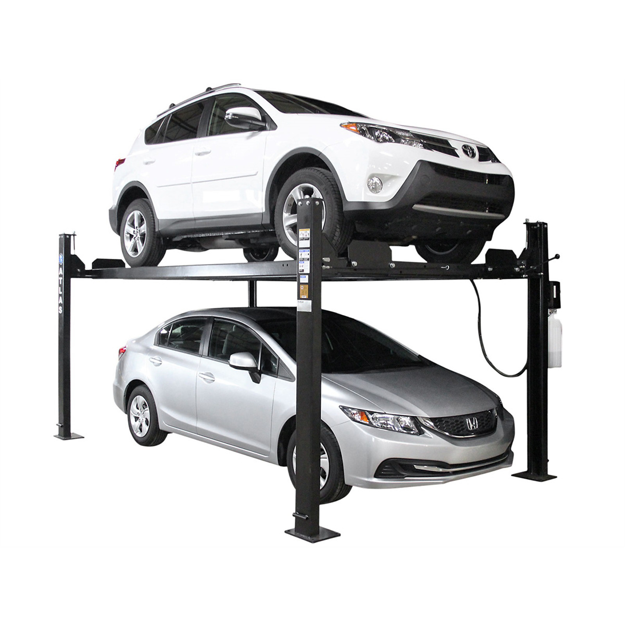 Atlas Automotive Equipment Apex8 4-Post Vehicle Storage Lift — 8,000-Lb. Capacity, 10ft. Minimum Ceiling Height, ALI Certified, Single Point Lock Release, Portable, Model# ATEATTD-APEX8-FPD - Greg Smith Equipment Sales