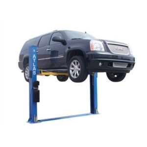 Atlas Automotive Equipment 2-Post Vehicle Lift — 8,000lb Capacity, Baseplate, Open-Top Style, 10in. Minimum Ceiling Height, 3-Stage Symmetric Arms, 12-Pc. Truck Adapter Set, Model# ATEATTD-BP8000-FPD