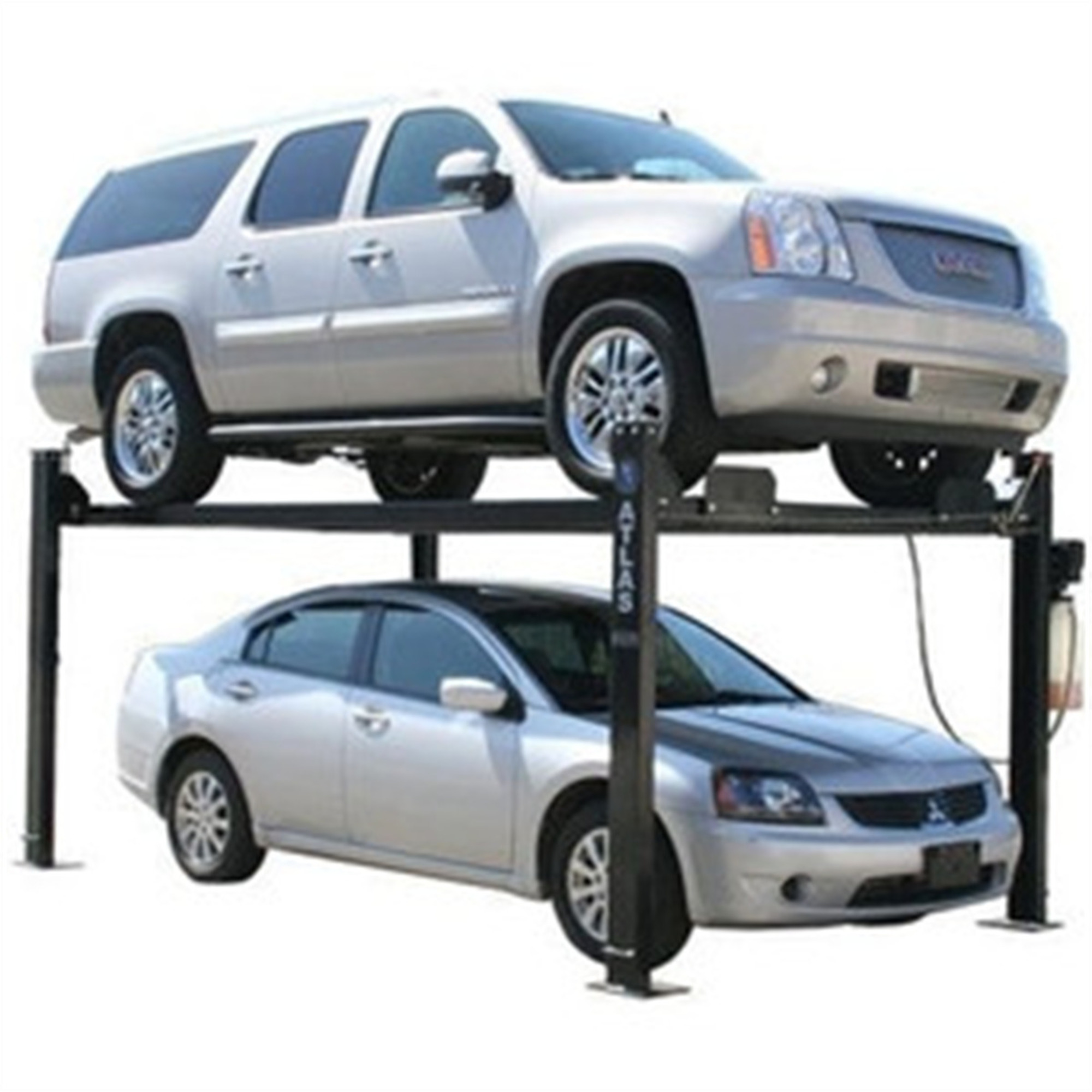 Atlas Automotive Equipment PRO8000 4-Post Vehicle Lift — 10ft. Minimum Ceiling Height, 8,000-Lb. Capacity, 110V, Portable, Lock Ladder Design, Diamond Plated Runways, Model# ATEXH-PRO8000-FPD - Greg Smith Equipment Sales