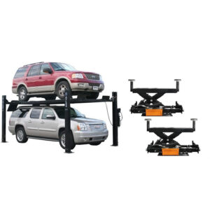 Atlas Automotive Equipment PRO9000 4-Post Lift with RJ6 Rolling Jacks Combo, Model# ATEXH-PRO9-COMBO2-FPD