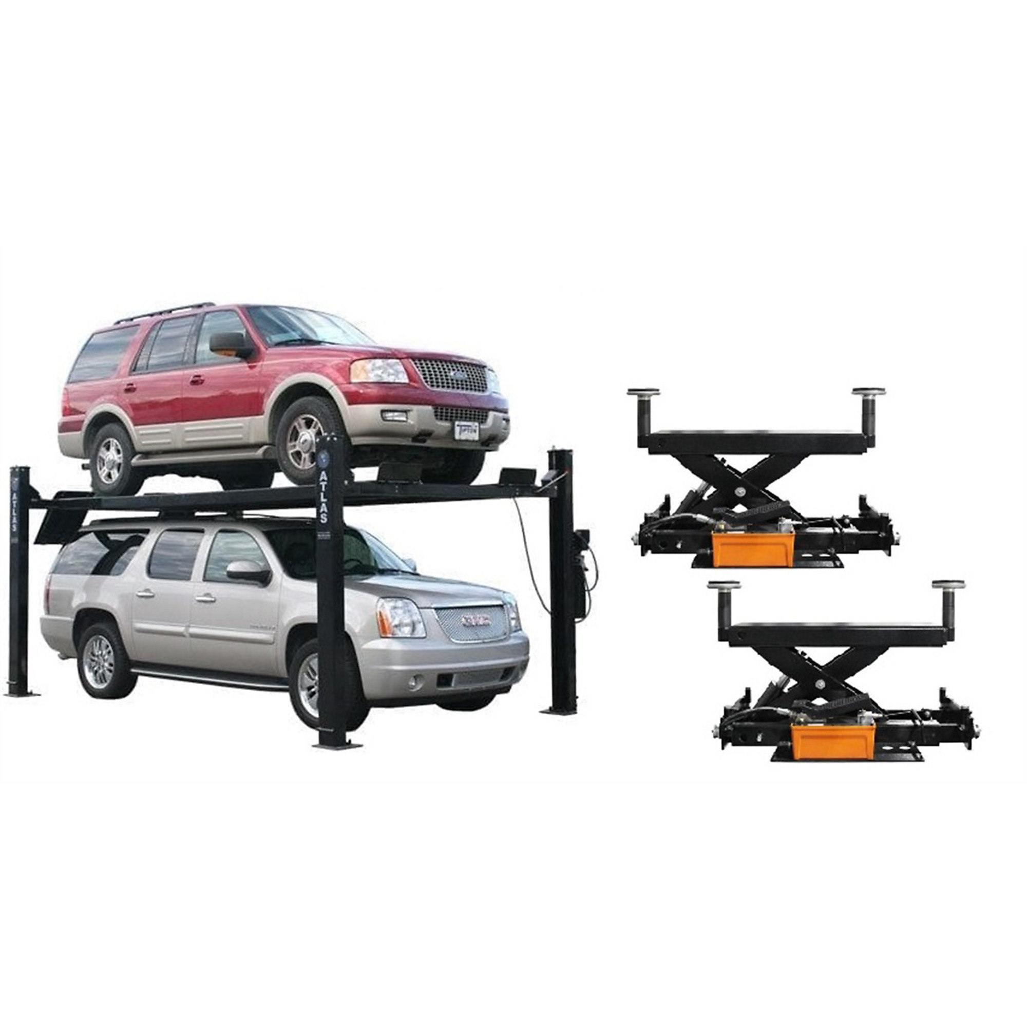 Atlas Automotive Equipment PRO9000 4-Post Lift with RJ6 Rolling Jacks Combo, Model# ATEXH-PRO9-COMBO2-FPD - Greg Smith Equipment Sales