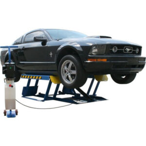 Atlas Automotive Equipment Low-Rise Vehicle Scissors Lift — 24in. Max Lifting Height, 6,000-Lb. Capacity, Heavy-Duty Steel Frame, Portable, 110V, Model# ATEATTD-LR06-FPD