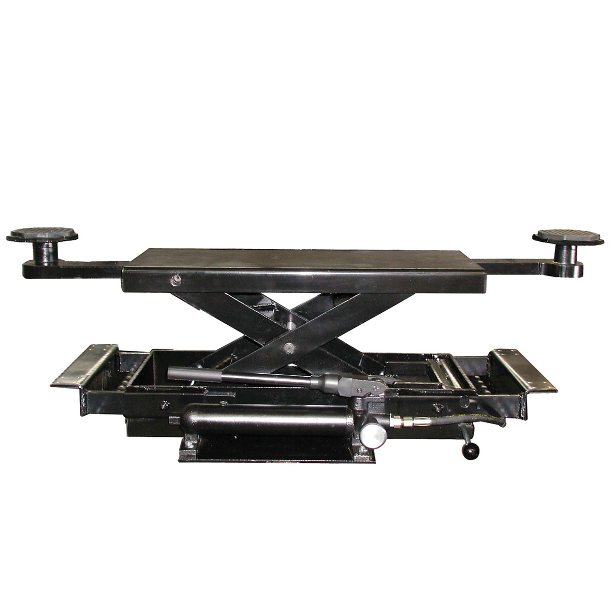 Atlas Automotive Equipment PROJACK35 Sliding Bridge Jack — 3,500-Lb. Capacity, Hand Pump Operated, 70-115 PSI, Low Profile, Adjustable Width/Lift Arms, Model# ATEXH-PROJACK35-FPD - Greg Smith Equipment Sales