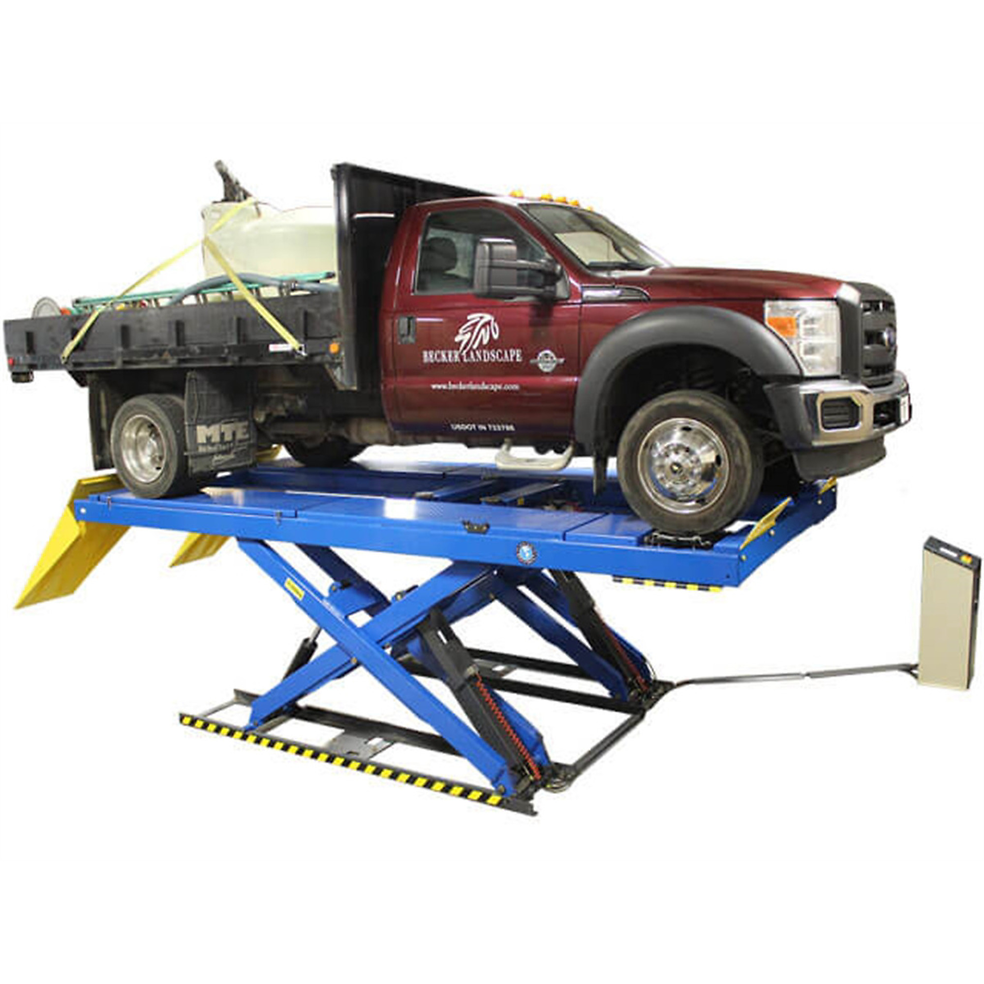 Atlas Automotive Equipment Full-Rise Alignment Scissors Lift — 16,000-Lb. Capacity, Air-Operated, Built-In Slip Plates, Turntables/Covers, Model# ATEATPK-PX16A-CF-FPD - Greg Smith Equipment Sales