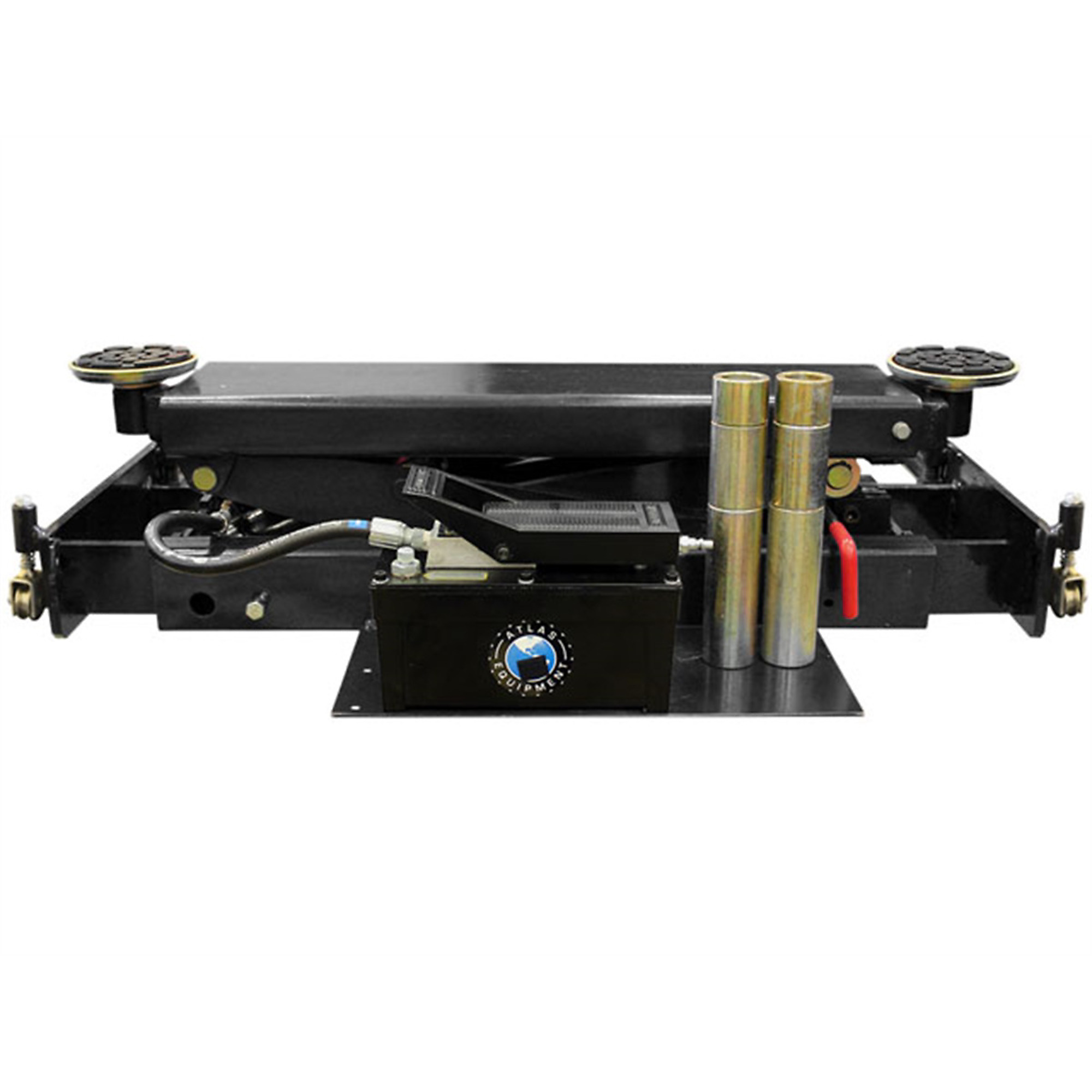 Atlas Automotive Equipment Rolling Bridge Jack — 8,000-Lb. Capacity, Air Hydraulic Operated, 70-115 PSI, Low Profile, Multiple Safety Lock Positions, Model# ATEATTD-RJ8000BK-FPD - Greg Smith Equipment Sales