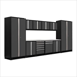 PRO Series Grey 12-Piece Set with Stainless Steel Tops