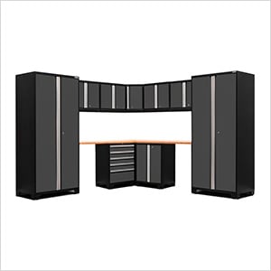 PRO Series Grey 12-Piece Corner Set with Bamboo Tops