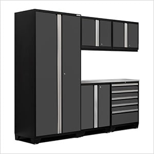 PRO Series Grey 6-Piece Set with Stainless Steel Top