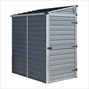 SkyLight 4' x 6' Lean-To Storage Shed (Grey)
