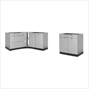 Stainless Steel 4-Piece Outdoor Kitchen Set (No Countertop)