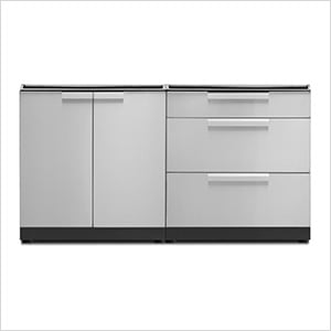 Stainless Steel 2-Piece Outdoor Kitchen Set (No Countertop)
