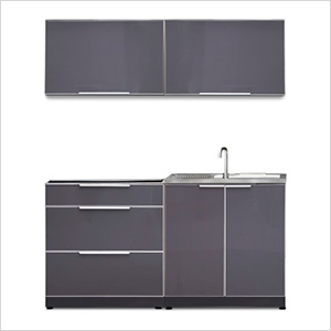 Aluminum Slate 4-Piece Outdoor Kitchen Set (No Countertop)