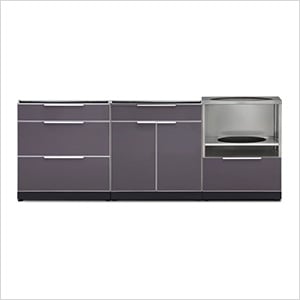 Aluminum Slate 3-Piece Outdoor Kitchen Set (No Countertop)