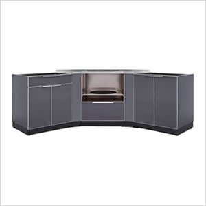 Aluminum Slate 5-Piece Outdoor Kitchen Set (No Countertop)