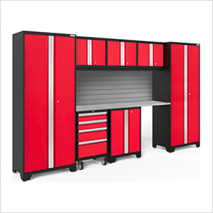 BOLD Series 8-Piece Set with Stainless Steel Top and Backsplash
