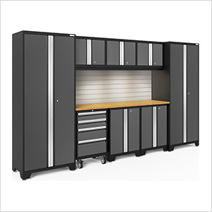 BOLD Series 9-Piece Set with Bamboo Top, Backsplash and LED Lights