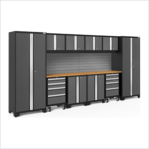 BOLD Series Grey 12-Piece Set with Bamboo Top and Backsplash - Greg Smith Equipment Sales