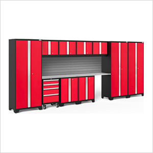 BOLD Series Red 12-Piece Set with Stainless Steel Top and Backsplash - Greg Smith Equipment Sales