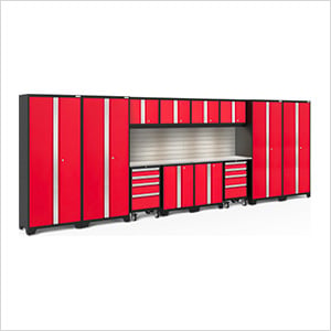 BOLD Series 14-Piece Set with Stainless Top, Backsplash, LED Lights