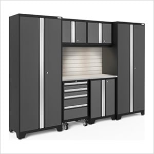 BOLD Series 7-Piece Set with Stainless Top, Backsplash, LED Lights