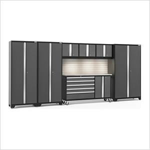 BOLD 7-Piece Cabinet Set with Stainless Top, Backsplash, LED Lights - Greg Smith Equipment Sales