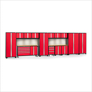 BOLD 15-Piece Cabinet Set with Bamboo Top, Backsplash, LED Lights - Greg Smith Equipment Sales