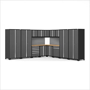 PRO Series 16-Piece Corner Set with Bamboo Tops and Slatwall