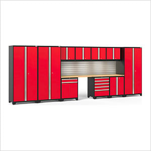 PRO Series 12-Piece Set with Bamboo Tops, Slatwall and LED Lights