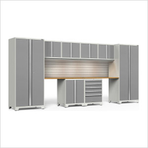 PRO Series Platinum 10-Piece Set with Bamboo Tops, Slatwall and LED Lights