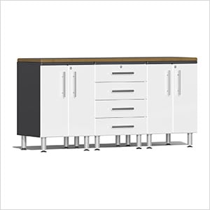 4-Piece Garage Workstation Kit with Bamboo Worktop