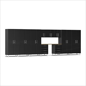 11-Piece Garage Cabinet Kit with Channeled Worktop