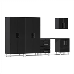 6-Piece Garage Cabinet Kit with Channeled Worktop