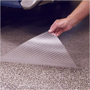 10' x 24' Clear Ribbed Floor Cover and Protector