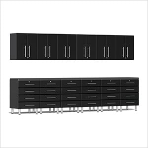 14-Piece Garage Cabinet Kit with 2 Channeled Worktops