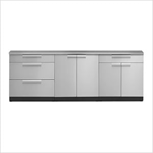 Stainless Steel 4-Piece Outdoor Kitchen Set with Countertops - Greg Smith Equipment Sales