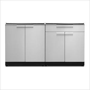 Stainless Steel 2-Piece Outdoor Kitchen Set (No Countertop)