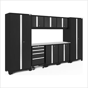 BOLD Series Black 9-Piece Set with Stainless Steel Top and LED Lights - Greg Smith Equipment Sales