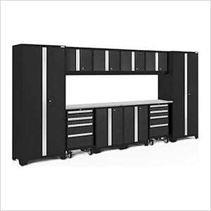 BOLD Series Black 12-Piece Set with Stainless Steel Top