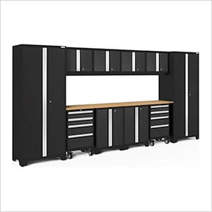 BOLD Series Black 12-Piece Set with Bamboo Top